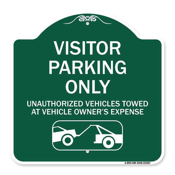Parking Restriction Visitor Parking Only Unauthorized Vehicles Towed at Owner Expense, GW-1818-23367